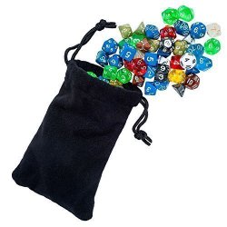 Easy Roller Dice Polyhedral Dice for Dungeons and Dragons and Math Dice Games, 105 Pieces, Color may vary