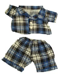 Flannel PJ’s Clothes Outfit Fit 14″ – 18″ Build-A-Bear, Vermont Teddy Bears, and Make Your Own Stuffed Animals