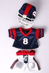 Football Uniform Outfit Teddy Bear Clothes Fit 14″ – 18″ Build-a-bear, Vermont Teddy Bears, and Make Your Own Stuffed Animals