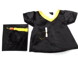 Graduation Cap & Gown Outfit Teddy Bear Clothes Fit 14″ – 18″ Build-a-bear, Vermont Teddy Bears, and Make Your Own Stuffed Animals