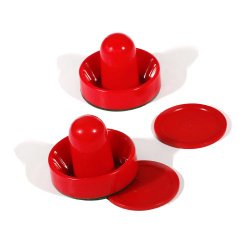 Hathaway Air Hockey Strikers and Puck Set, Red, 3.75/2.875-Inch