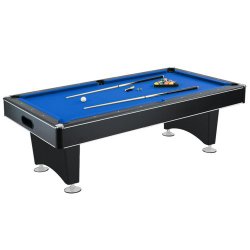 Hathaway Hustler Pool Table, Blue, 7-Feet