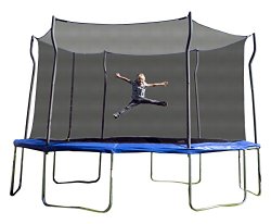 Kinetic Trampolines K14D-BE Trampoline with Enclosure, Blue, 14-Feet
