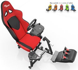 Openwheeler Racing Wheel Stand Cockpit Red/Black | For Logitech G29 | G920 and Logitech G27 | G25 | Thrustmaster Wheels | Racing wheel & controllers NOT included