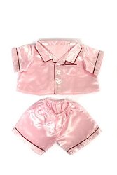 Pink Satin PJ’s Clothes Outfit Fit 14″ – 18″ Build-A-Bear, Vermont Teddy Bears, and Make Your Own Stuffed Animals