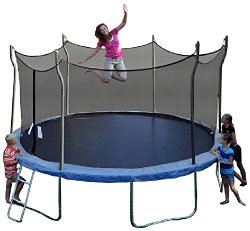 Propel Trampolines P14D-BE Trampoline with Enclosure, 14′ Round, Blue