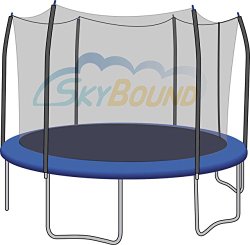 SkyBound Trampoline Net Fits Round 12ft Trampolines with 6 Straight-Curved Enclosures (Fits Skywalker) (Net Only)