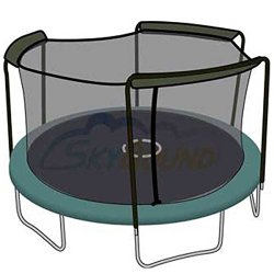 SkyBound Trampoline Net Fits Round 15ft Trampolines with 3 Arched Poles (Net Only)