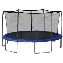 Skywalker Oval Trampoline and Enclosure with Wind Stakes, 17-Feet