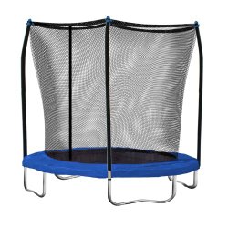 Skywalker Trampolines 8 Ft. Round Trampoline and Enclosure with Blue Spring Pad