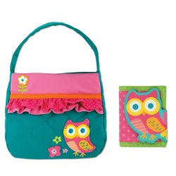 Stephen Joseph Quilted Owl Purse and Wallet for Little Girls