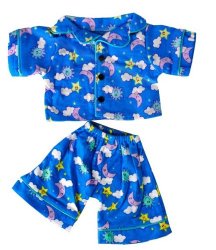 Sunny Days Blue Pj’s Teddy Bear Clothes Outfit Fits Most 14″ – 18″ Build-A-Bear, Vermont Teddy Bears, and Make Your Own Stuffed Animals