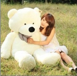 VILAVI 47″ White color 120CM Giant Huge Cuddly Stuffed Animals Plush Teddy Bear Toy Doll