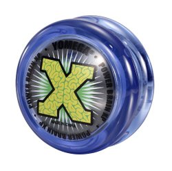 Yomega Power Brain XP yoyo with synchronized clutch and smart switch enables players to switch between auto-return and manual styles of play (colors may vary)