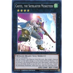 Yu-Gi-Oh! – Castel, the Skyblaster Musketeer (CT12-EN006) – 2015 Mega-Tin Exclusives – Limited Edition – Super Rare
