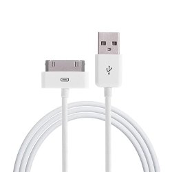 Aibocn Apple Certified 30Pin Sync Charging cable for iPod Classic iPod Nano iPod Touch iPhone 4S 4 iPad 3 2 1 – 4Feet/1.2 Meters