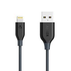 Anker PowerLine Lightning (3ft) Apple MFi Certified – The World’s Most Durable Lightning Cable / Charger Cord Perfect for iPhone 6s 6 Plus 5s 5, iPad mini 4 3 2 , iPad Pro Air 2 (Space Gray)