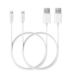[Apple MFi Certified] [2-Pack] Anker 3ft / 0.9m Premium Lightning to USB Cable with Ultra Compact Connector Head for iPhone, iPod and iPad (White)