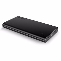 EasyAcc 2nd Gen 10000mAh Power Bank External Battery Pack (2.4A Smart Output) Portable Charger for Smartphones Tablets -Black and Gray