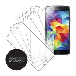 eTECH Collection 5 Pack of Crystal Clear Screen Protectors for Samsung©Galaxy S5 / S V /i9700