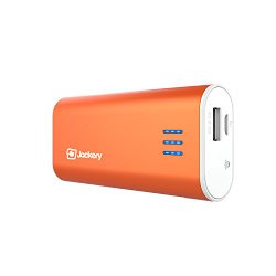Jackery Bar External Battery Charger – Portable Charger and Power Bank for iPhone 6s, 6s Plus, 6 Plus, 5, iPad Air, iPad Pro, Samsung Galaxy S6, S5 & Other Smart Devices – 6,000 mAh (Orange)