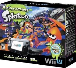 Nintendo Wii U 32GB Console Splatoon Special Edition Bundle – Black