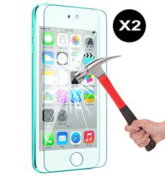 OMOTON 3306811 Tempered Glass Screen Protector 0.2mm Ultrathin for iPod Touch (6th Gen), 2 Pack