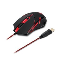Redragon M601 CENTROPHORUS-2000 DPI Gaming Mouse for PC, 6 Buttons, Weight Tuning Set, Omron Micro Switches
