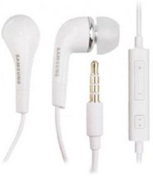 Samsung EHS64AVFWE 3.5mm EHS64 Stereo Headset with Remote and Mic – Original OEM – Non-Retail Packaging – White