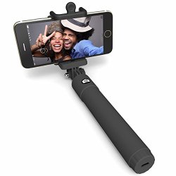 Selfie Stick, Perfectday Foldable Extendable Bluetooth Selfie Stick with Built-in Remote Shutter for iPhone 6s, 6, 6 Plus, 5, 5s, 5c – Black
