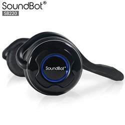 SoundBot SB220 Bluetooth Headset Wireless Stereo Headphone for Music Streaming & HandsFree – Black