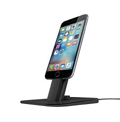 Twelve South HiRise Deluxe for iPhone/iPad, black | Adjustable charging stand w/Lightning + MicroUSB cables
