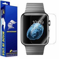 ArmorSuit MilitaryShield – Apple Watch 42mm Screen Protector [Full Screen Coverage] [2-Pack] Anti-Bubble Ultra HD Shield with Lifetime Replacements