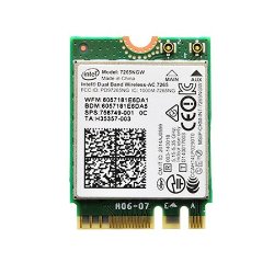 Authentic 7265NGW Intel® Dual Band Wireless-AC 7265 802.11ac, Dual Band, 2×2 Wi-Fi + Bluetooth 4.0* – Ships from California