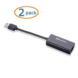 Cable Matters® 2-Pack, USB 2.0 to 10/100 Fast Ethernet Network Adapter in Black