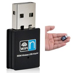 Glam Hobby 300Mbps 802.11N/G/B Mini Portable USB 2.0 WiFi Adapter Wireless Network LAN Card