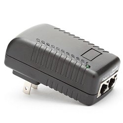 iCreatin Wall Plug POE Injector With 48v Power Supply 802.3af for Most Cisco / Polycom / Aastra Phones and More