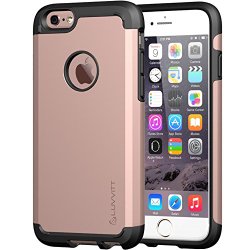 iPhone 6s Case, LUVVITT ULTRA ARMOR Case for Apple iPhone 6s (2015) / iPhone 6 (2014) Case for 4.7 inch Screen – Black / Rose Gold