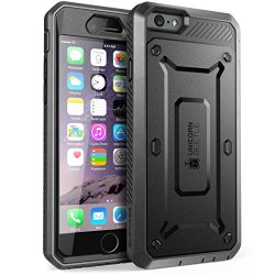 iPhone 6s Plus Case, SUPCASE Belt Clip Holster Apple iPhone 6 Plus Case 5.5 Inch [Unicorn Beetle Pro] w/ Built-in Screen Protector (Black/Black)