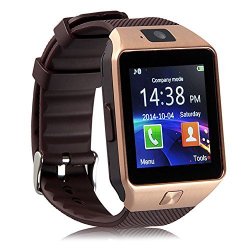 Padgene DZ09 Bluetooth Smart Watch with Camera for Samsung S5 / Note 2 / 3 / 4, Nexus 6, Htc, Sony and Other Android Smartphones, Gold