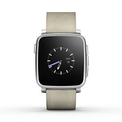 Pebble Time Steel Smartwatch for Apple/Android Devices – Silver