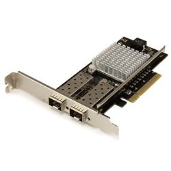 StarTech.com 2-Port 10G Fiber Network Card with Open SFP+ – PCIe, Intel Chip – Dual-port 10G NIC – Fiber Ethernet Adapter with Open SFP+