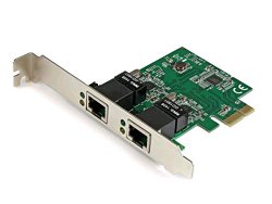 StarTech.com Dual Port Gigabit PCI Express Server Network Adapter Card – 1 Gbps PCIe NIC – Dual Port Server Adapter – 2 Port Ethernet Card (ST1000SPEXD4)