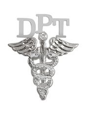 NursingPin – Doctor of Physical Therapy DPT Graduation Pin with Diamond in Silver