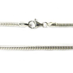 Queenberry 925 Sterling Silver 3mm Snake Cable Bracelet For European Bead Charms