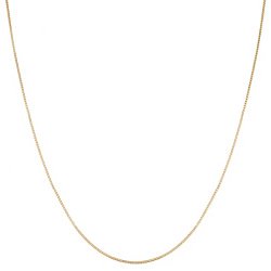 10 Karat Solid Yellow Gold 0.7mm Box Chain Necklace (16, 18, 20, 22, 24 or 30 inch)