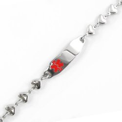 MyIDDr – Pacemaker Medical ID Bracelet, HEART CHAIN, Pre Engraved