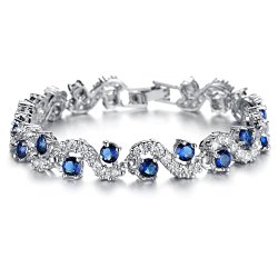 Opk Jewelry Platinum Plated Swarovski Elements Cubic Zirconia bracelet For women Wedding Jewelry