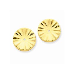 Perfect Jewelry Gift 14k Polished Sunburst Earring Jackets