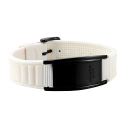 Power Ionics Titanium Power 2000 Ionics Bracelet Band Balance White/Black Plate
